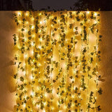 Solar Plant String LED Lights Garland Fairy Rattan Light