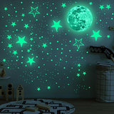 1049Pcs Glow in The Dark Wall Stickers Luminous Moon Stars Kids Wall Stickers Home Decor