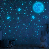 1049Pcs Glow in The Dark Wall Stickers Luminous Moon Stars Kids Wall Stickers Home Decor